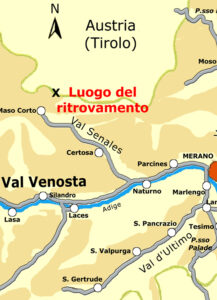 Luogo di ritrovamento della mummia delle Alpi